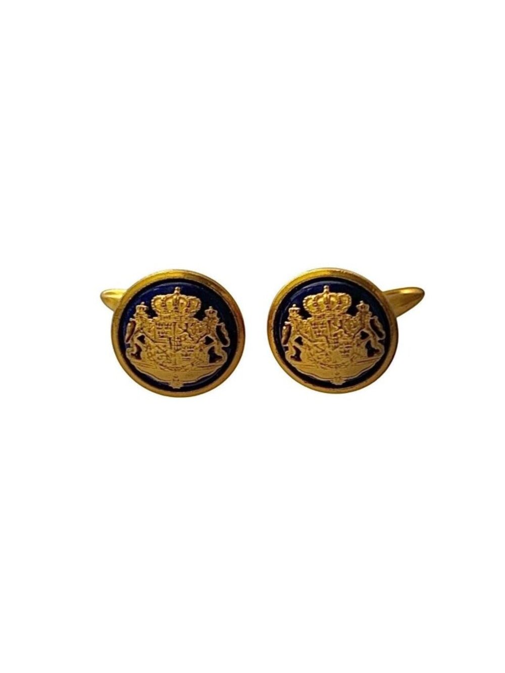 Cufflinks Coat of Arms Enamel Design Sporrong & Co Swedish Brand Vintage Gift